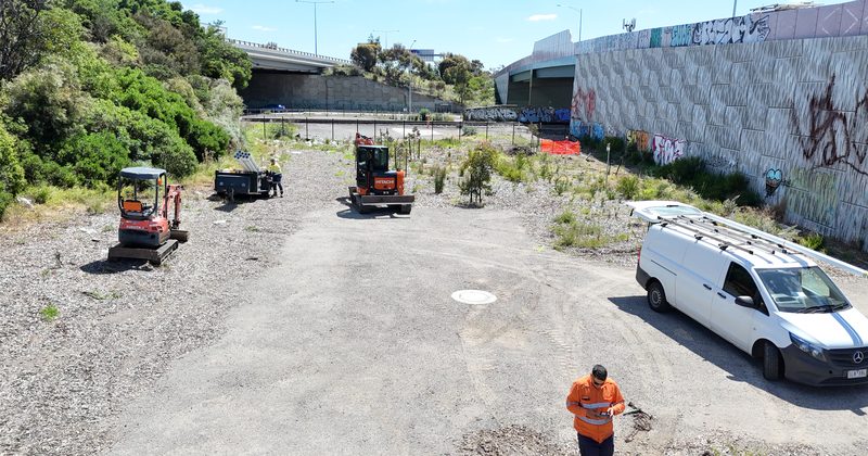 Rising Contractors crew and machinery on a civil work site